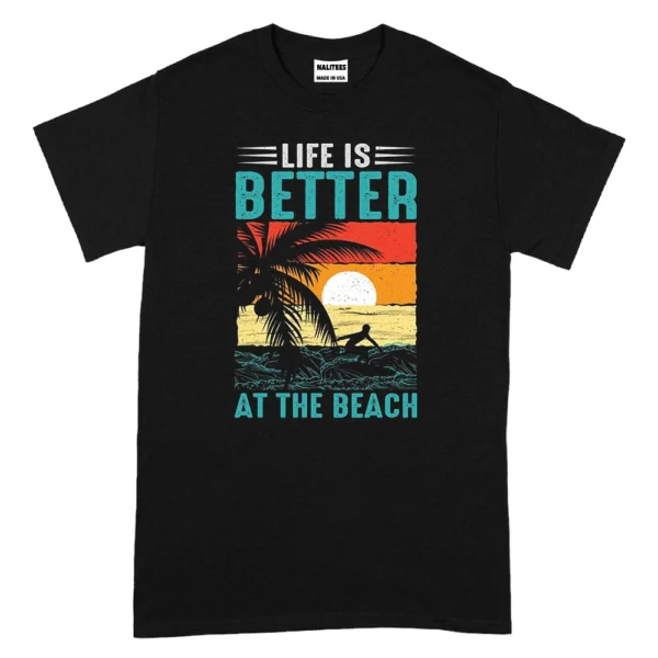 Liffe Is Better At The Beach TShirt - Black