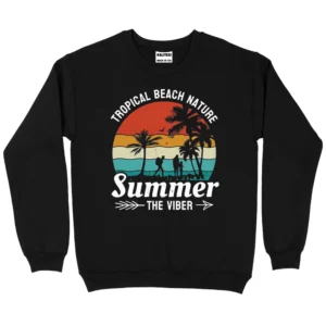 Tropical Beach Nature Summer The Viber Sweatshirt - Black