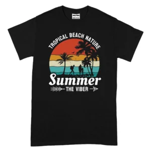 Tropical Beach Nature Summer The Viber TShirt - Black