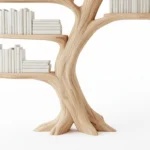 Carved Tree Branch Bookshelf, Handmade Shelf, Rustic Decor