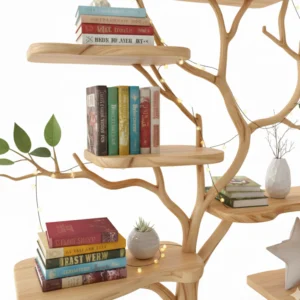 Floor Bookshelf – Driftwood Art Handmade Home Decor2