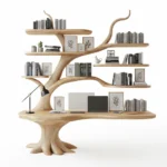 Handcrafted Tree Bookshelf & Console Table Set