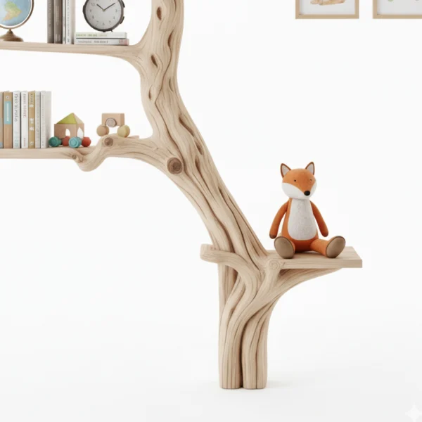 Handcrafted Tree Branch Bookshelf - Decorative & Space-Saving Book Storage Shelves