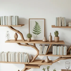 Handmade Wooden Wall Shelf with Branch Design – Bring Nature Indoors2