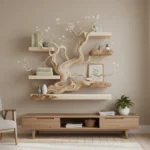 Tree Branch Bookshelf - Handmade Solid Wooden Wall Shelf