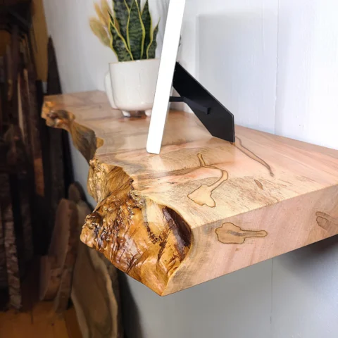 Burly Ambrosia Maple Live Edge Floating Shelves2