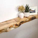 Burly Ambrosia Maple Live Edge Floating Shelves