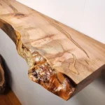 Burly Ambrosia Maple Live Edge Floating Shelves