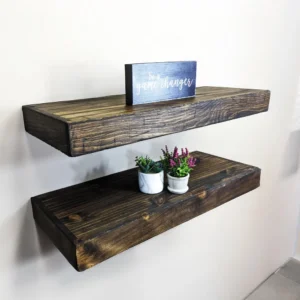 Handcrafted Distressed Floating Shelves Set of 2 pcs