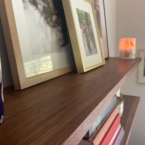 Handcrafted Floating Shelves Solid American Walnut - Modern Home Decor, Hidden Metal Bracket