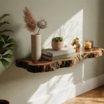 Handcrafted Live Edge Floating Shelf