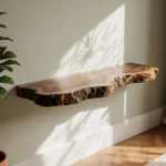 Handcrafted Live Edge Floating Shelf