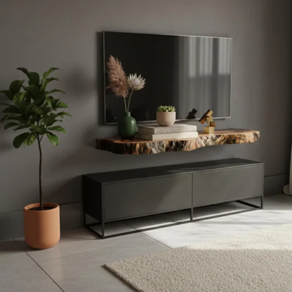 Handcrafted Live Edge Floating Shelf