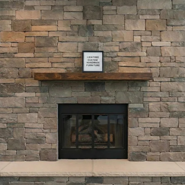 Handcrafted Rustic Wood Floating Fireplace Mantels