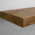 Handcrafted Solid Oak Floating Shelf - Straight Edge, Solid Wood
