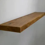 Handcrafted Solid Oak Floating Shelf - Straight Edge, Solid Wood