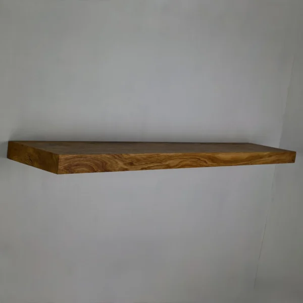 Handcrafted Solid Oak Floating Shelf - Straight Edge, Solid Wood