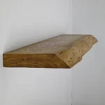 Handcrafted Solid Oak Live Edge Floating Shelf