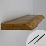Handcrafted Solid Oak Live Edge Floating Shelf