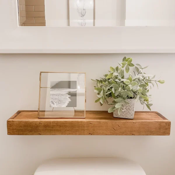 Handmade Modern-Rustic Wood Floating Shelves