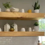 Handmade Rustic Wood Floating Shelves Set of 2 pcs