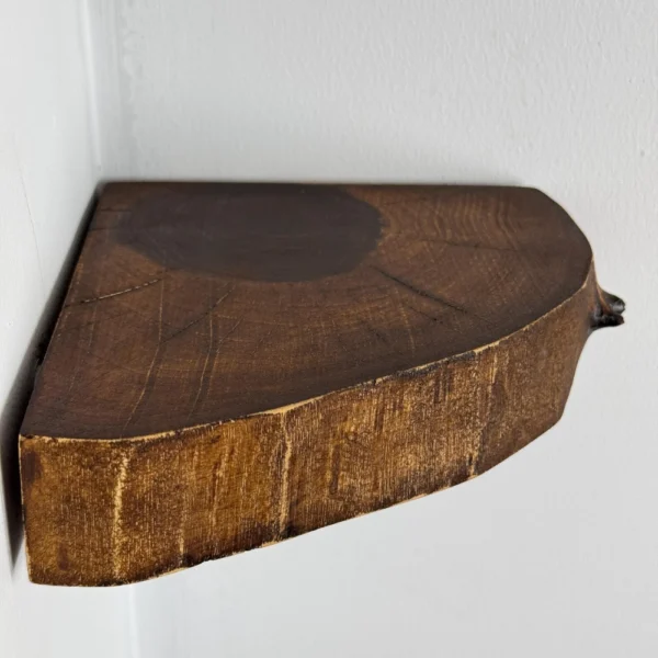 Set of 2 pcs Walnut Rustic Floating Shelves - Live Edge Floating Shelves