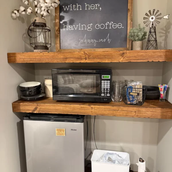 Set of Two Handmade Rustic Floating Shelves